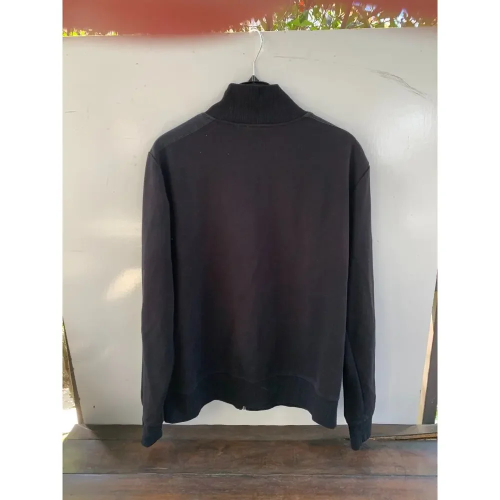 Hurley Y2K Men’s Black Graphic Track Type Jacket Full Zip Size Large